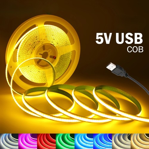 Usb cob led strip - 5v, lights